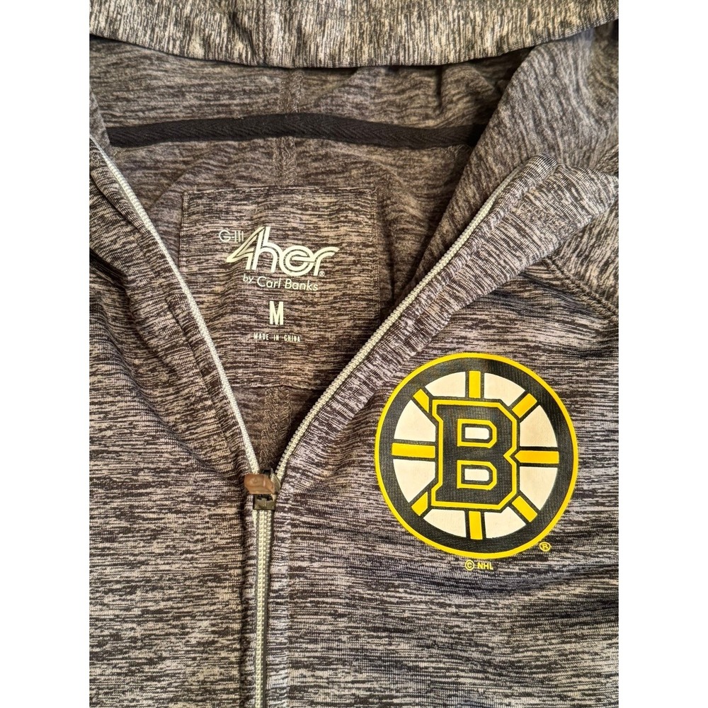 Boston Bruins NHL G-III 4Her Full Zip Hoodie Space Dye Grey Womens Medium